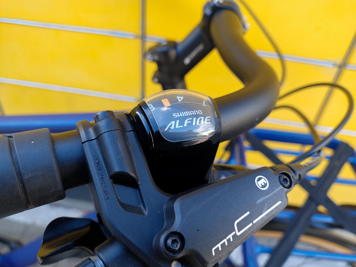 Schindelhauer Ludwig VIII gebraucht Citybike blau Schalthebel
