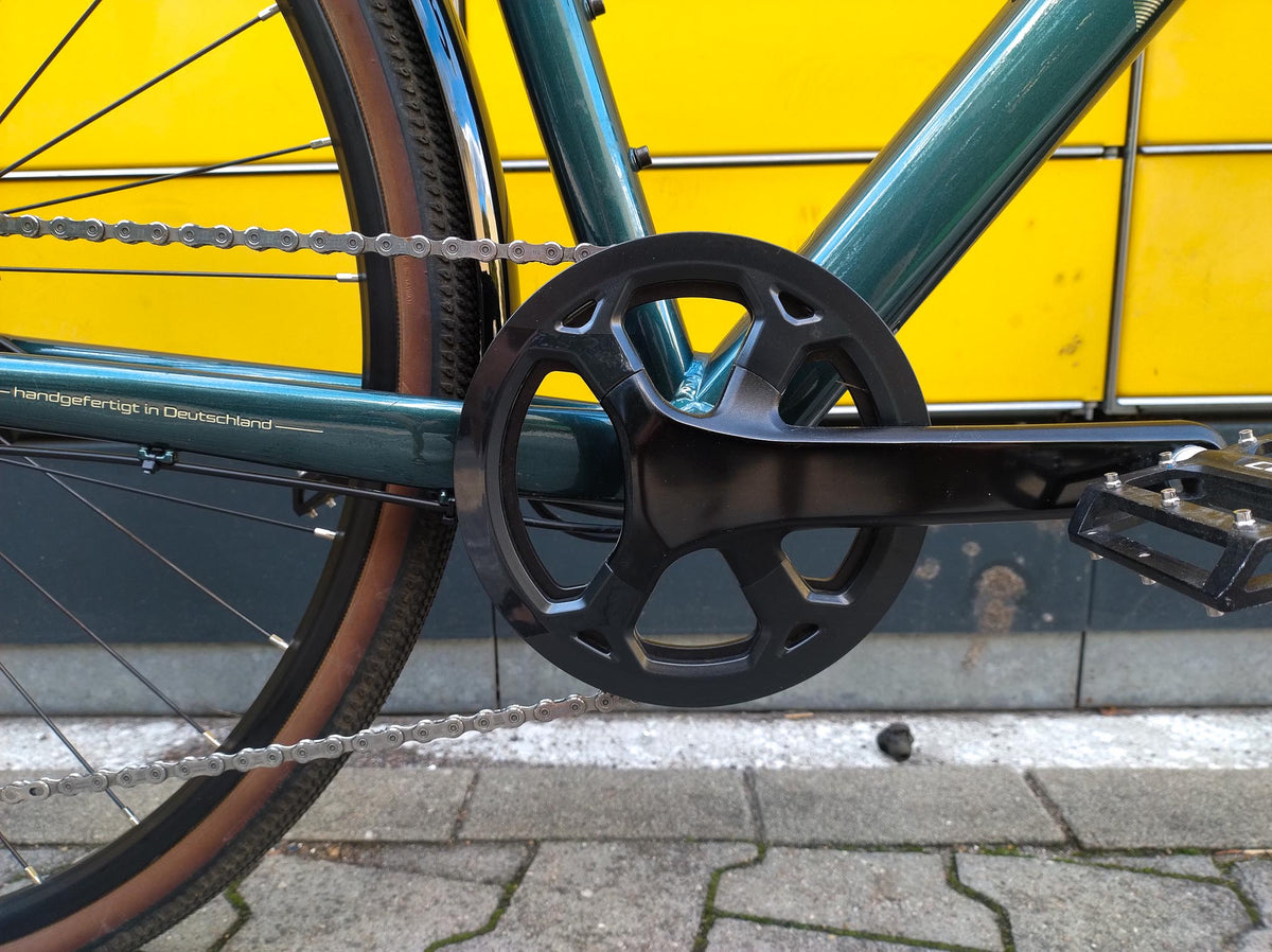 Diamant Nhoma grün 2025 Gravelbike Kurbel rechts