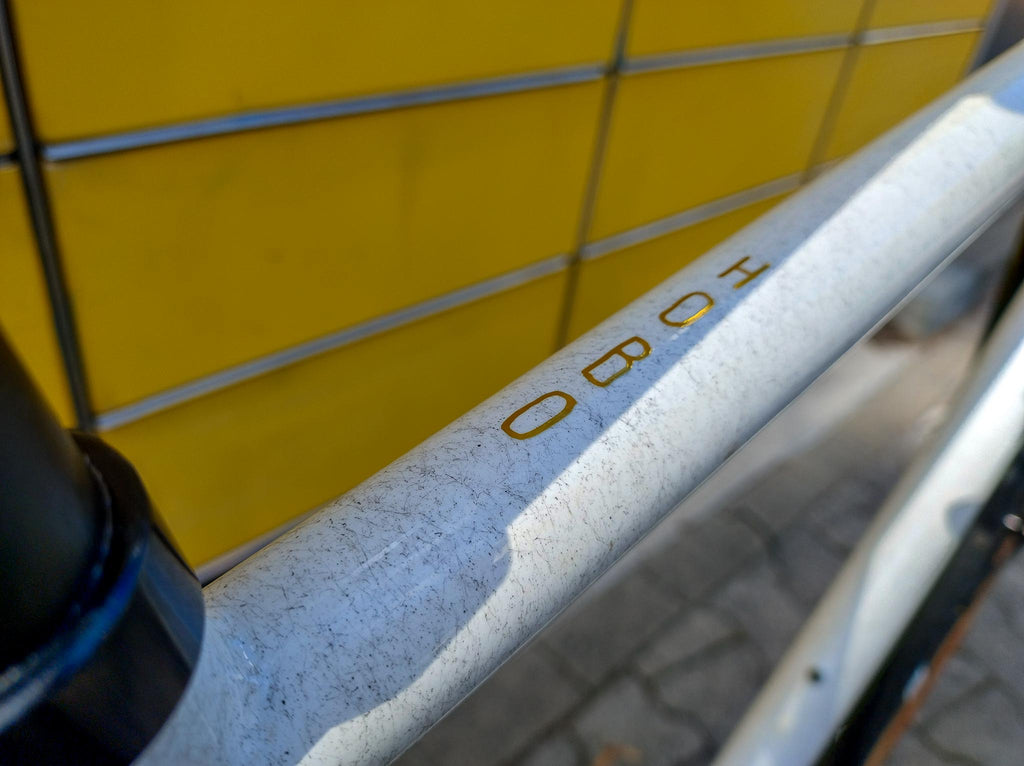 Rose Hobo Rival eTap AXS XPLR Gravelbike Weiß Rahmen Detail