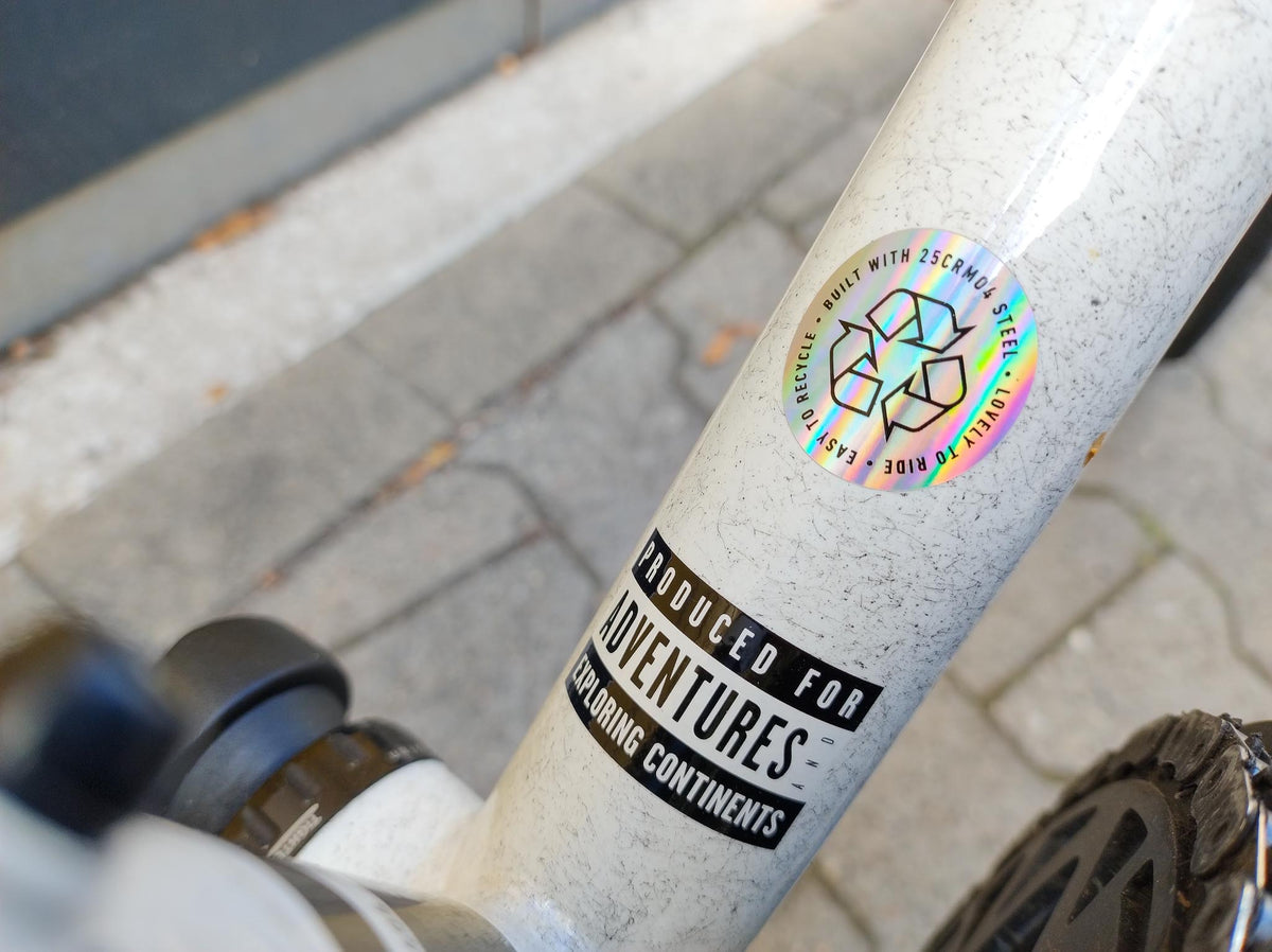 Rose Hobo Rival eTap AXS XPLR Gravelbike Weiß Rahmen Detail
