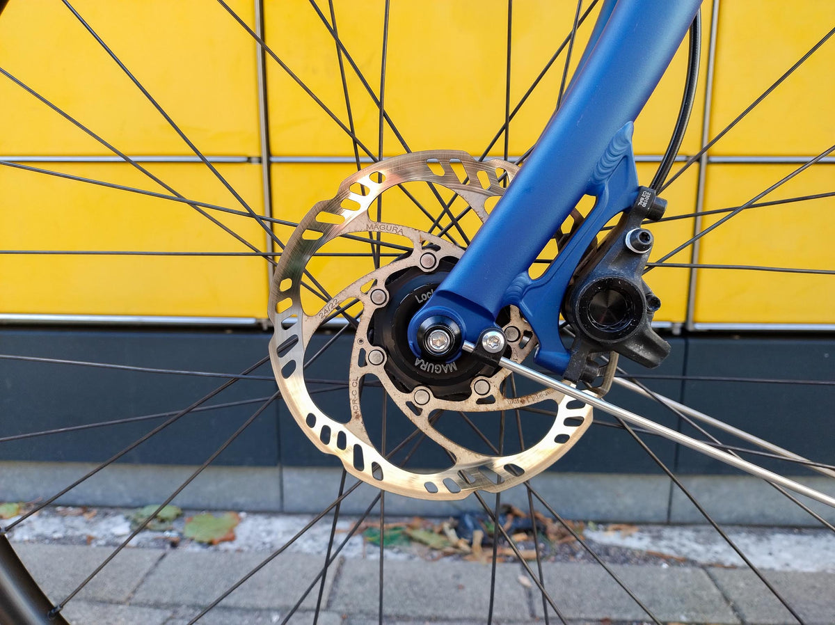 Schindelhauer Ludwig VIII gebraucht Citybike blau vorne links